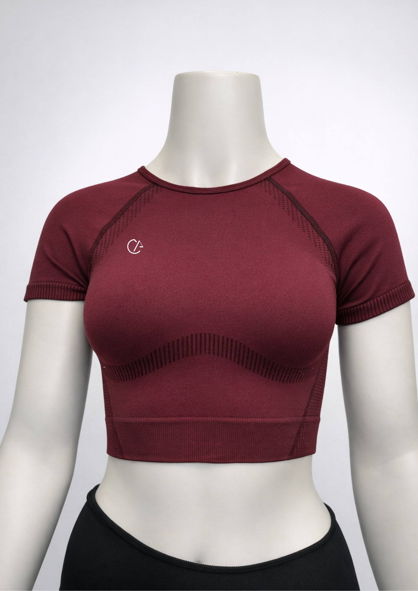 Camiseta correctora de postura granate para mujer
